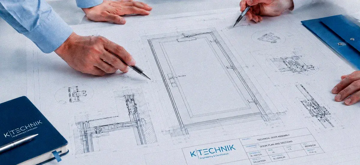 Analisi di disegni tecnici per valutazione preliminare di prove e certificazioni su porte tecniche - K Technik